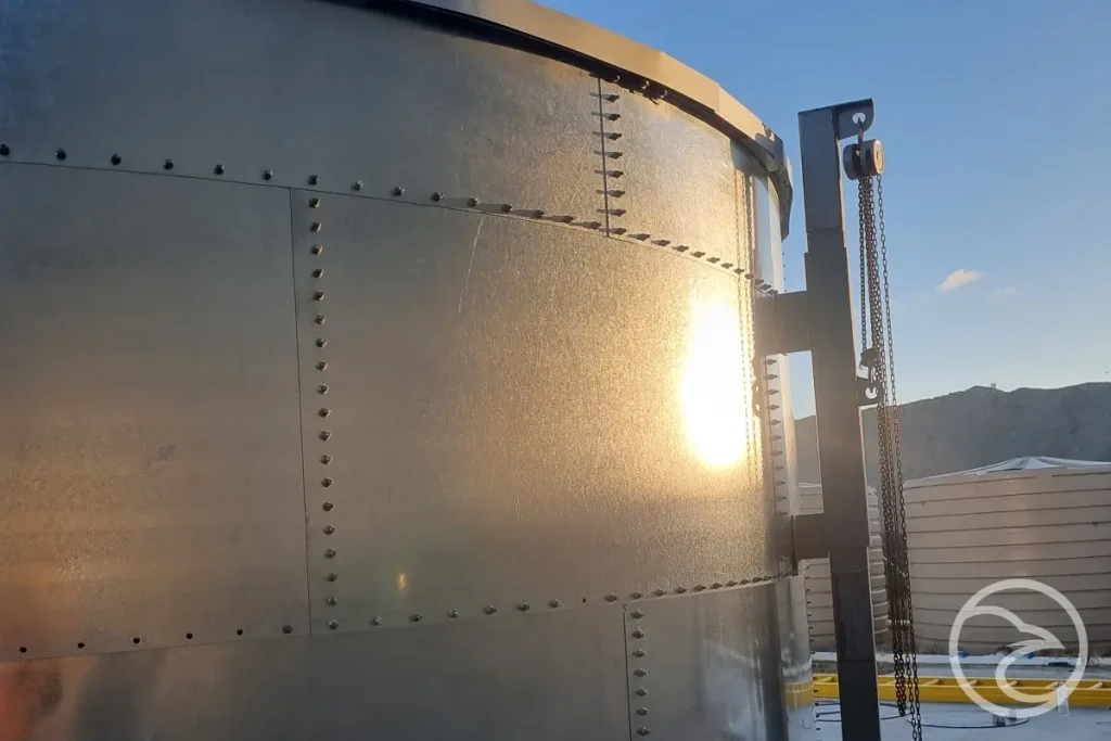 Zinc coated tank installed for potable water use in Australia
