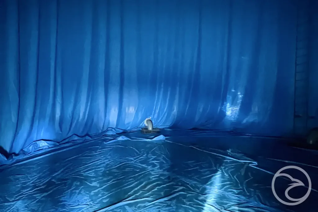 Fire tank maintenance with custom liner replacement