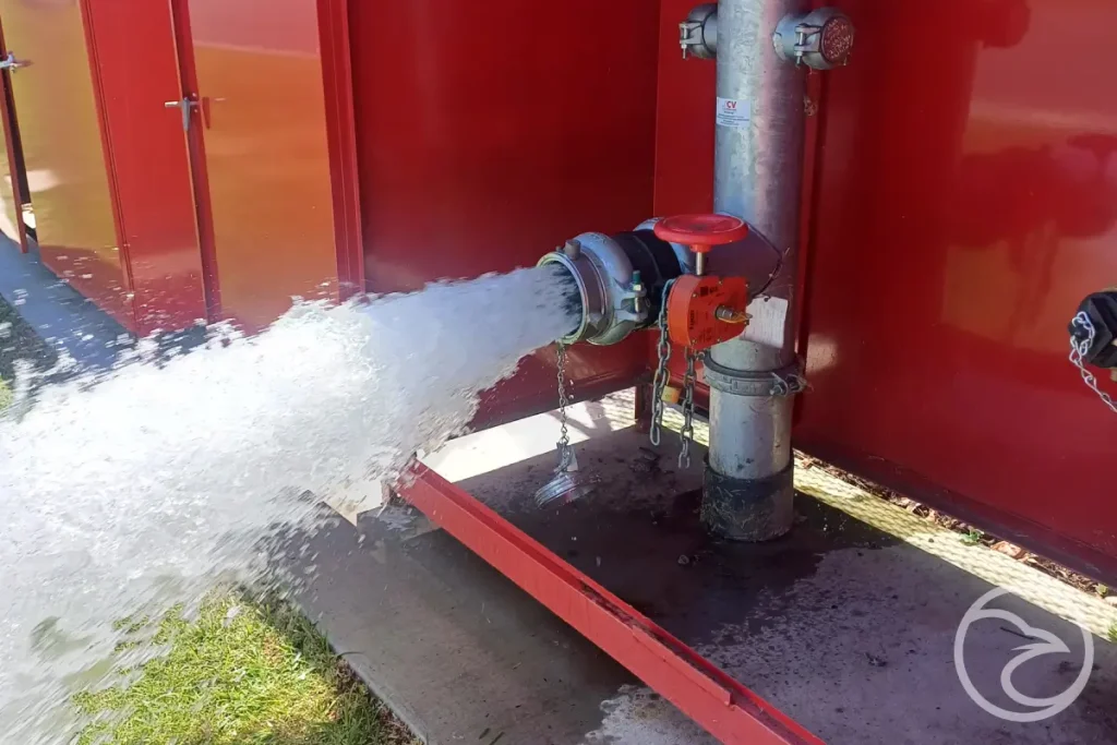 checking water level in fire protection storage