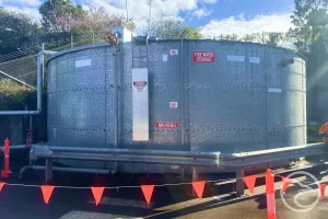 structural wear on fire protection storage tank