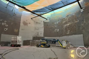 cleaning and sludge removal inside water tank