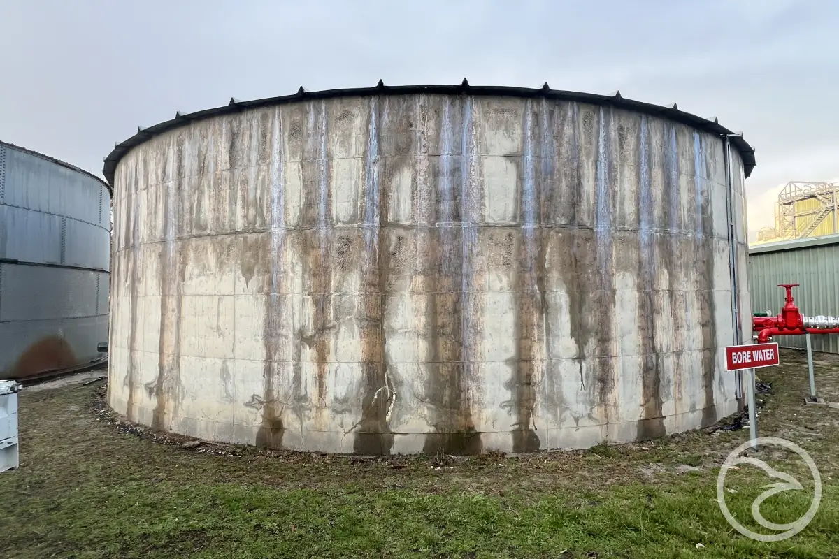 inspection of an aging water storage tank interior