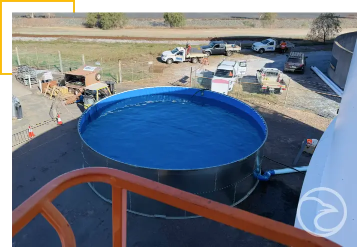 Fire water tank lining