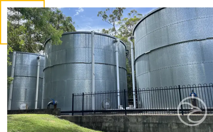 Hot-dipped galvanised water tank